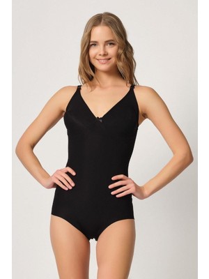 Siyah Mı Emay 2821 Balenli Double Boy Slip Lazer Korse