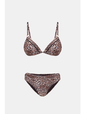 Amarelle Capetown Leopar Desenli Dolgusuz Toparlayıcı  Bikini Takım