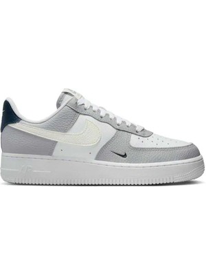 Nike Air Force 1 '07 Lx Leather Unisex Sneaker Hakiki Deri Günlük Spor Ayakkabı Beyaz Gri