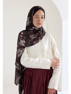 Fresh Kahve Hıbıscus Beauty Floş Viskon Şal