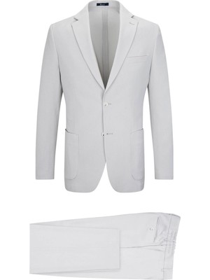 Mavi Slim Fit Mono Yaka Takım Elbise