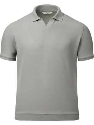 Haki Regular Fit Polo Yaka Pamuklu Tişört