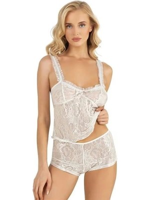 Secret Sita Arias Closet Ekru Saten Şort Takımı 9221