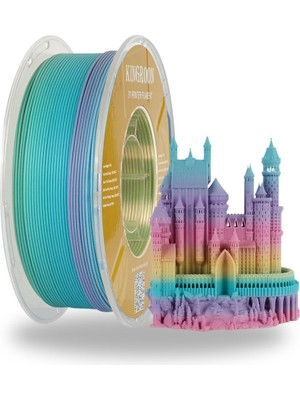 Kingroon Rainbow Silk Pla Filament - Gökkuşağı Matte- 1.75MM - 1kg