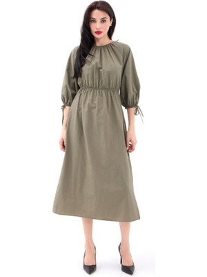 Passense 6774 Elbise-Haki