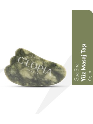 C'LOPIA BEAUTY Yeşim Gua Sha Yüz Masaj Taşı