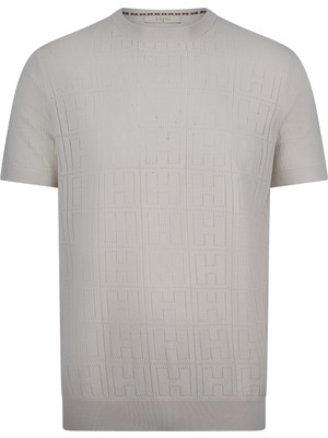 Taş Regular Fit Bisiklet Yaka Rayon Tişört