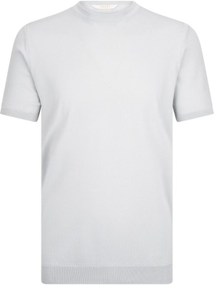 Gri Regular Fit  Bisiklet Yaka Rayon Tişört