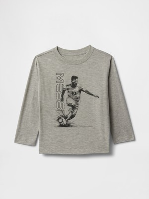 Gap Erkek Bebek Gri Messi Grafik T-Shirt
