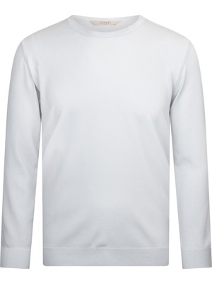 Gri Regular Fit Bisiklet Yaka Rayon Triko Kazak