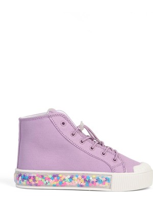 Benetton Candy Star Renkli Yıldız Boncuklu Bilekli Lila Kız Çocuk Spor Ayakkabı BN-32186