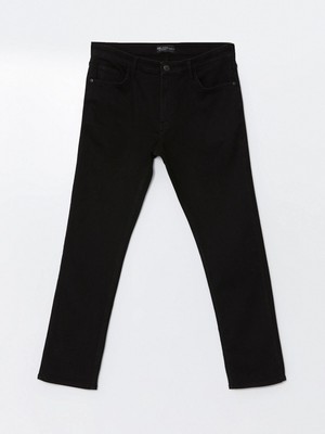 Lcw Jeans Siyah 750 Slim Fit Içi Polarlı Kışlık Erkek Jean Pantolon