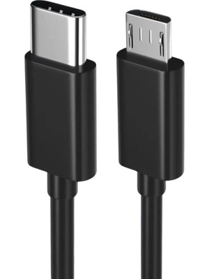 Lunatic 4442 Type-C To Micro USB Çevirici Dönüştürücü Kablo 50 cm Type-C (Usb-C) → Micro USB Dönüşüm 480 Mbps’ye Kadar Veri Aktarım Hızı Ters Takılabilir Type-C Uç Tasarımı
