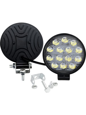Point Off Road 14 LED 42 Watt Yuvarlak Traktör Tır Kamyon Tekne Sis Farı Projektör Çalışma Lambası