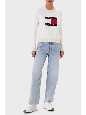 Tommy Jeans Pamuklu Slim Straight Yüksek Bel Düz Paça Jeans Bayan Kot Pantolon DW0DW20498 1A5