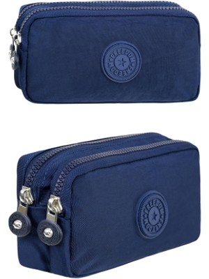 Unisex Krinkıl Kumaş Kalemlik – Su Geçirmez, Dayanıklı, Çift Bölmeli, Çok Gözlü Kalem Kutusu | Okul ve Ofis Kullanımı Için Hafif ve Geniş Iç Hacimli Tasarım