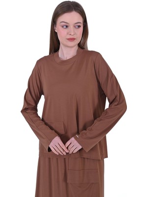 Rayon Penye Etekli Takım Kahve