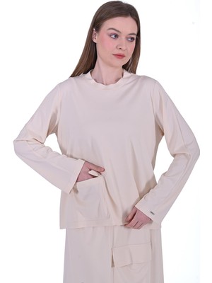 Rayon Penye Etekli Takım Krem