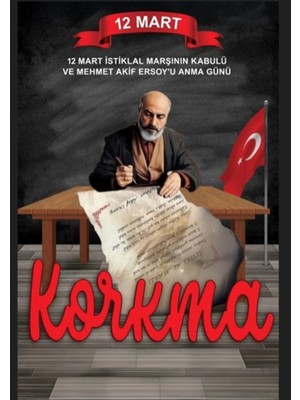 12 Mart Istiklal Marşının Kabulü, Okul Etkinlik, Fotoğraf Çekimi, Kumaş Arka Fon 150X200