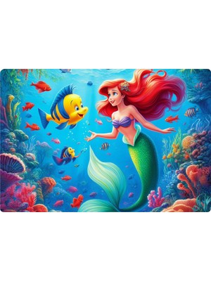 Deniz Parti Deniz Kızı Dikdörtgen Pasta Yenilebilir Resim Baskı 28*19 cm