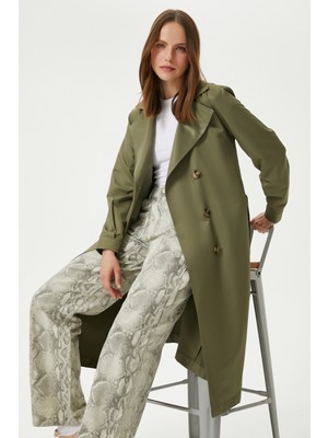 Kadın Light Mevsimlik Haki Trençkot