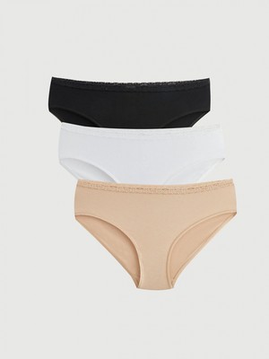 Lcw Dream Pembe Dantel Detaylı Bikini Külot 3'lü Paket