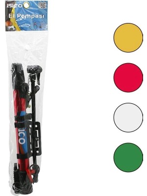 Mandallı Uç Mini El Pompası Bisiklet- Top Bisiklet Montaj Aparatlı 30CM Hortum - Top Iğne - Uç (5047)