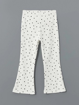 Lcw Kids Ekru Beli Lastikli Puantiyeli Kız Çocuk Tayt