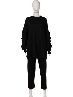 Fırfırlı Takım Siyah