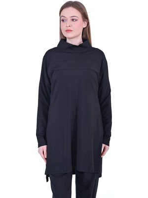 Kulaklı Pantolon Takım Siyah