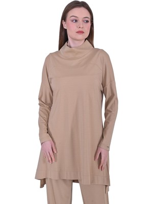 Kulaklı Pantolon Takım Camel