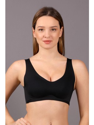Dikişsiz Pedli Balensiz Askılı Iz Yapmaz Basic Bralet Siyah