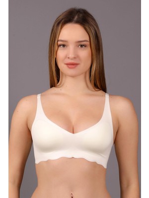 Dikişsiz Pedli Balensiz Iz Yapmaz Harektli Kesim B Cup Basic Sütyen Ekru