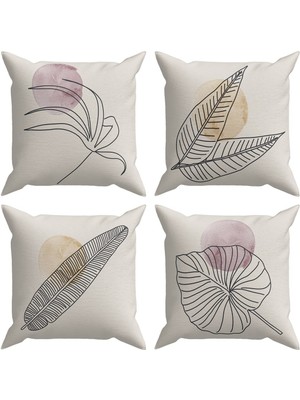 Evdek Abstract 4’lü Kırlent Kılıfı DS24