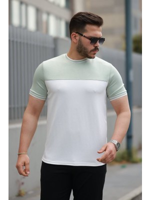 Erkek Parçalı Renk Kısa Kollu Tişört