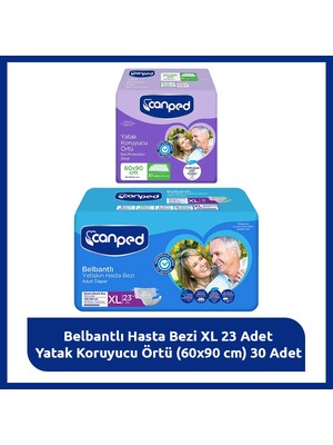 Canped Hasta Bakım Seti Xl – Belbantlı Bezi & Yatak Örtüsü