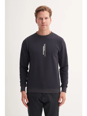 Cazador Bisiklet Yaka Lacivert Erkek Sweatshirt 54185
