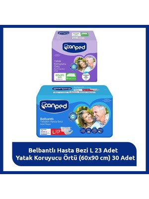 Canped Hasta Bakım Seti L – Belbantlı Bezi & Yatak Örtüsü
