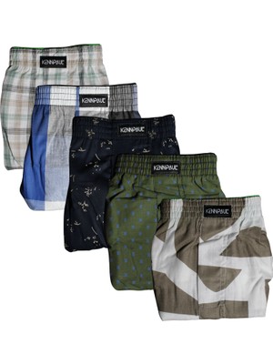 5'li Erkek Poplin Boxer %100 Pamuk 3xl