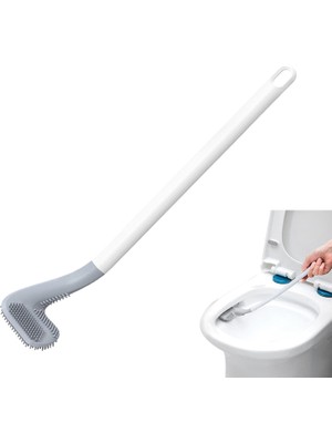 Storemax Saplı Tuvalet Fırçası - Tuvalet Temizleme Fırçası Golf Sopası Şeklinde,çabuk Kuruyan Döner Başlı Ev, Banyo, Otel Için Esnek Saplı Hijyenik Fırça