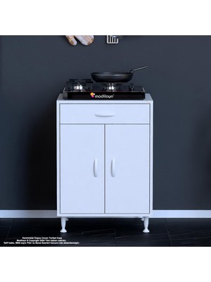 Modilayn Set Altı Dolap Mutfak Dolabı Çekmeceli Iki Kapaklı