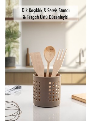 Depa Vizon Silindir Dik Kaşıklık & Tezgah Üstü Düzenleyici & Servis Standı