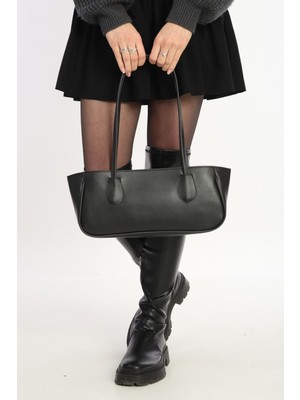 Orijinal Yeni Sezon Geniş Hacimli Lüks Yumuşak Deri Tek Gözlü Büyük Boy El Kol ve Omuz Çantası