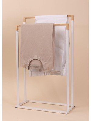 The Mia Metal Havlu Askılığı Beyaz GLV0763