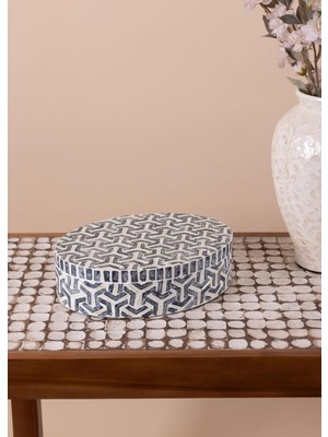 The Mia Sedef Yuvarlak Kutu 30X23X8 cm TLC0090