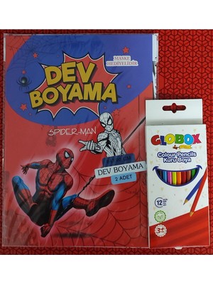 Örümcek A. Dev Boyama Kitabı (90CMX64CM) ve 12 Li Kuru Boya Kalemi