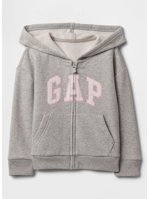 Gap Baskılı Bebek Gri Melanj Sweatshırt 742963000-A