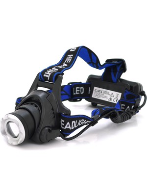 Cata CT-9123 Poyraz LED Kafa Feneri (Şarjlı) 3 Fonksiyonlu (Zom+Sos+Geniş Açı)