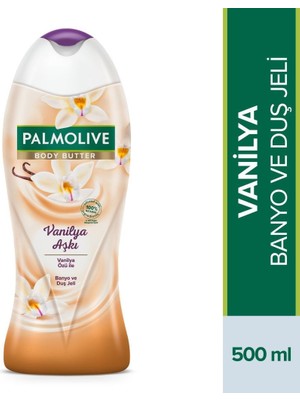 Palmolive Body Butter Vanilya Aşkı 500 ml Banyo ve Duş Jeli Kremsi Formül ile Cildinizi Şımartır