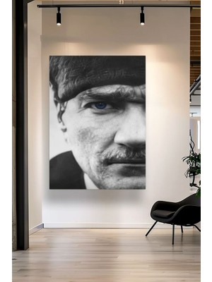 Özkacar Group Kemal Atatürk 2  Kanvas Tablo Ev Duvar Salon Ofis Dükkan Hediyelik Dekarasyon Süsü